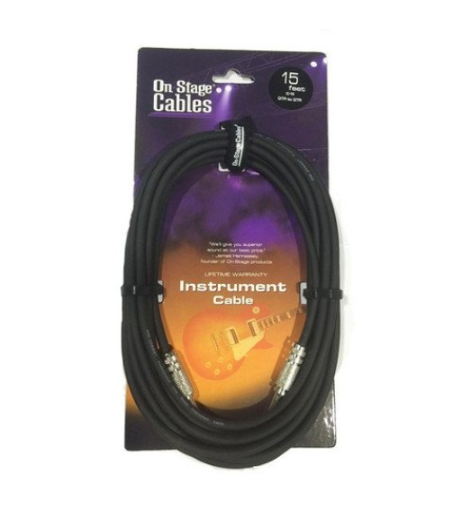 On-Stage HWIC15 Hot Wires Guitar Instrument Cables, 15 Feet