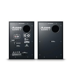 Alesis Elevate 4 |Pair of 50 W Powered Desktop Studio or Gaming Wired Speakers (Black)