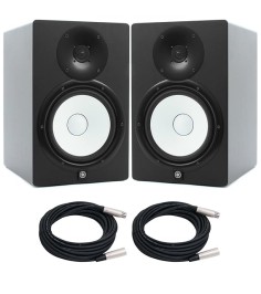 YAMAHA Hs8-Combo-Amz-1 XLR Studio Woofer Monitor Pair, Black