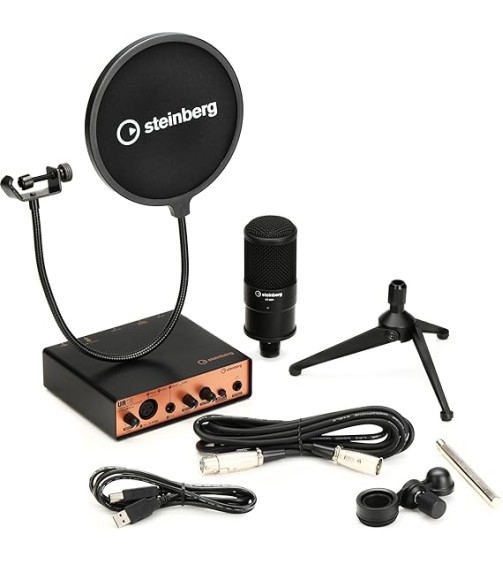 Steinberg UR12 Podcast Starter Pack, with UR12B USB Interface, ST-M01 Condenser Mic