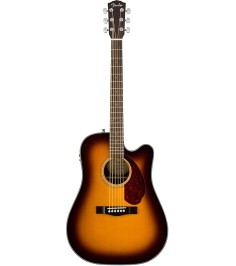 Fender Acoustic Guitar with Cutaway Electronics & Case CD-140SCE