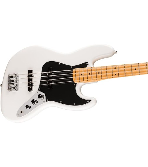 Fender Player II Jazz Bass - Polar White Bundle with Hard Case, Strap, Strings, Picks, and Austin Bazaar Instructional DVD