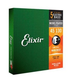 Elixir Strings Nanoweb Light Bass Strings (5-St .045-.130)