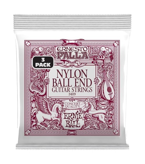 Ernieball 3409 Ernesto Palla Black Gtr Strings 3 Pk