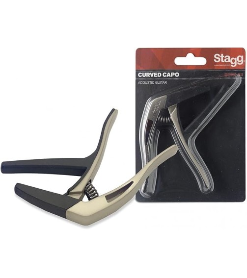 Stagg SCPX-CU/BG Curved Spring Steel Guitar Capo