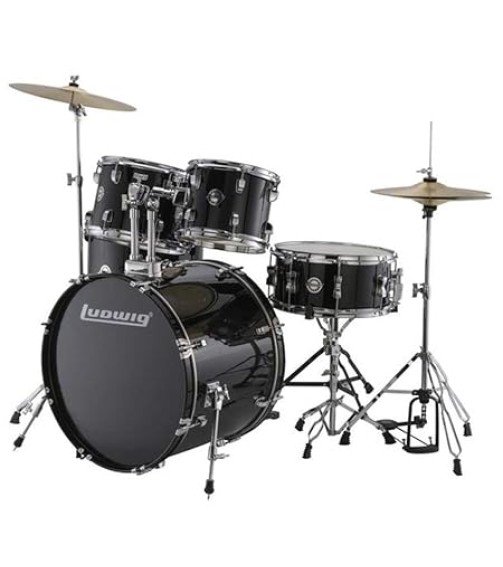 Ludwig Accent Drive 5 Piece Acoustic Drum Kit With Hardware & Cymbals