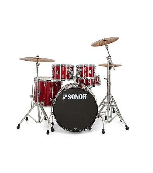 Drum Kit, Sonor AQX Studio Set Red Moon Sparkle