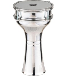 Meinl Percussion HE-102 Plain Aluminum Darbuka With Synthetic Head