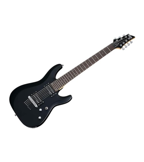 Schecter C-7 DELUXE -Satin Black 7-String Solid-Body Electric Guitar