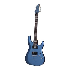 Schecter 431 C-6 Deluxe Solid-Body Electric Guitar, Satin Metallic Light Blue