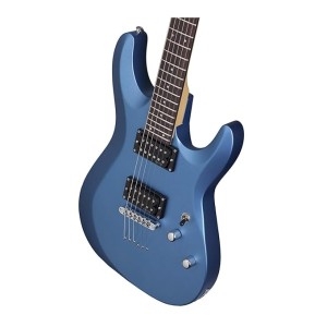 Schecter 431 C-6 Deluxe Solid-Body Electric Guitar, Satin Metallic Light Blue