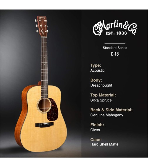 Martin D-18 Standard Series  D-14 Fret  Acoustic Guitar