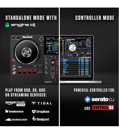 Numark Mixstream Pro+ Standalone DJ Controller with Wi-Fi