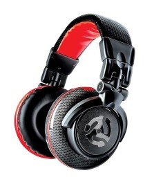 Numark Red Wave Carbon | Wired Professional DJ Headphones with Swivel Design, Detachable Headphone Cable, 1/8- Inch Adapter and Case Included