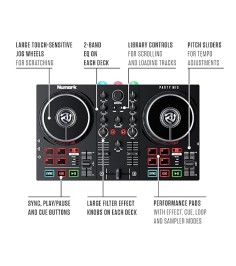 Numark Party Mix II DJ Controller with Built-In Light Show, Black