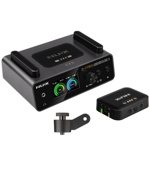 NUX B-7 Pro Stereo Wireless in-Ear Monitor System, 24-bit 48 kHz Stereo Audio, 2.4 GHz Interference-Free, Automatic Setup
