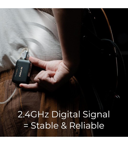 NUX B-7 Pro Stereo Wireless in-Ear Monitor System, 24-bit 48 kHz Stereo Audio, 2.4 GHz Interference-Free, Automatic Setup