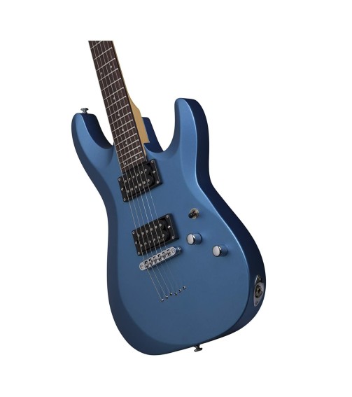 Schecter 431 C-6 Deluxe Solid-Body Electric Guitar, Satin Metallic Light Blue