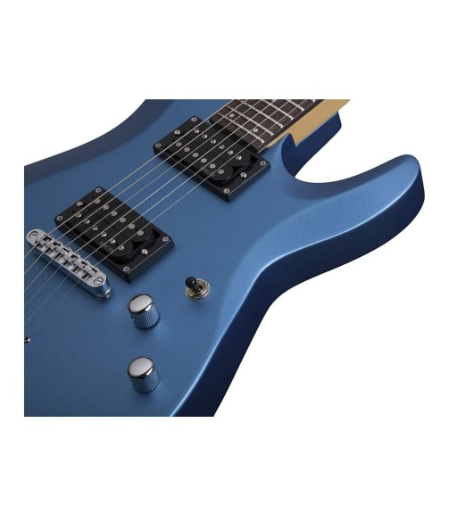 Schecter 431 C-6 Deluxe Solid-Body Electric Guitar, Satin Metallic Light Blue